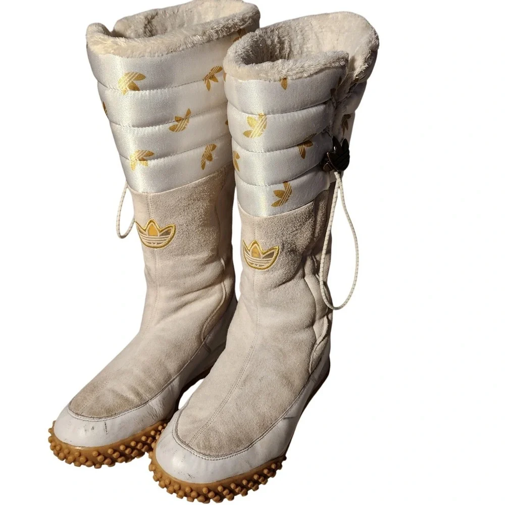 Vintage Adidas Missy Elliot‎ Insulated Fur Lined Suede Boots 133084 Womens 7